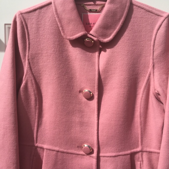 Kate Spade ♠️ NWT-Pink Wool Coat LAST ONE -Large💕 - Picture 6 of 15